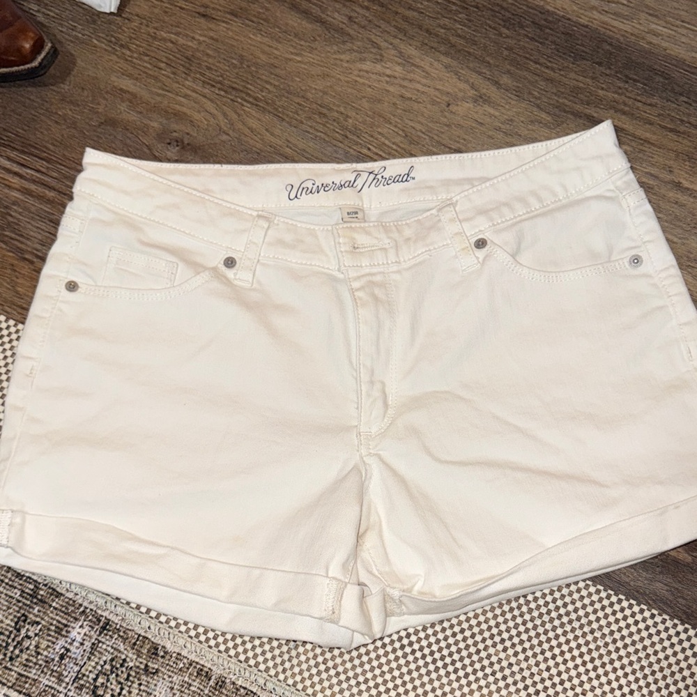 Universal Thread Women's Off-White Jean Shorts